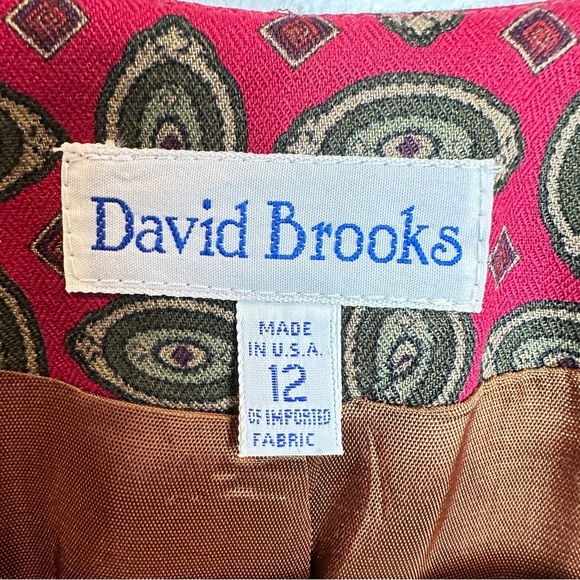 David Brooks Red ‎ Patterned Vest 12 - Picture 4 of 7